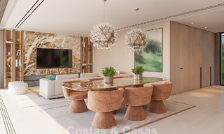 Semi-detached new build villas with panoramic sea views for sale in the hills of Marbella East 774559 