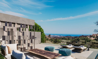 Semi-detached new build villas with panoramic sea views for sale in the hills of Marbella East 774560 