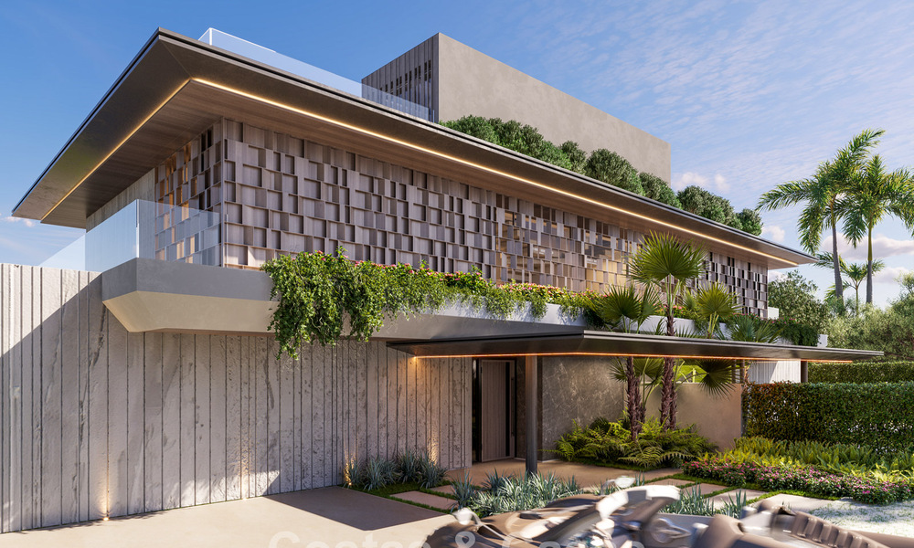 Semi-detached new build villas with panoramic sea views for sale in the hills of Marbella East 774561