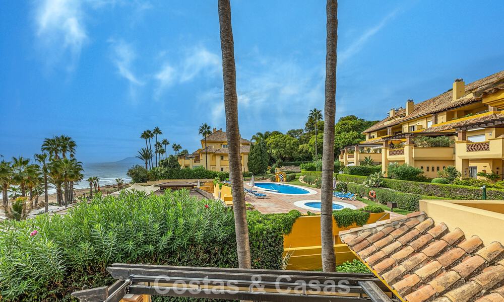 Spacious 3-bedroom apartment with panoramic sea views for sale in a beach complex east of Marbella centre 774639