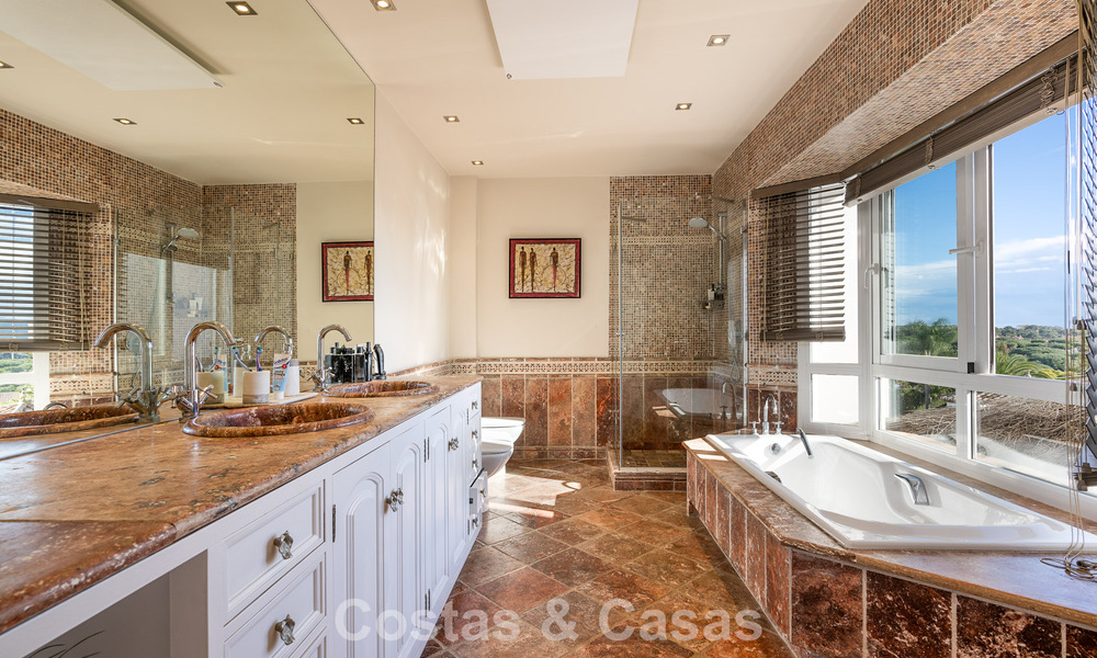 Beautiful Spanish style villa with stunning sea views for sale in Elviria, East Marbella 774744