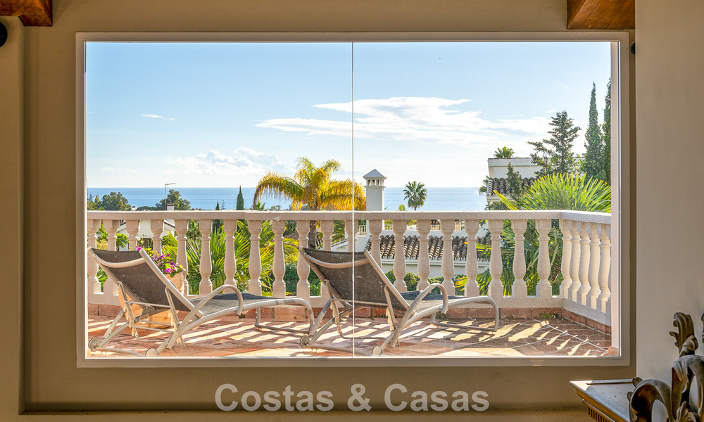 Beautiful Spanish style villa with stunning sea views for sale in Elviria, East Marbella 774758