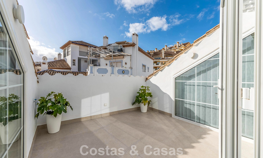 Stunning double penthouse with sea views for sale within walking distance of Puerto Banus, Marbella 774886