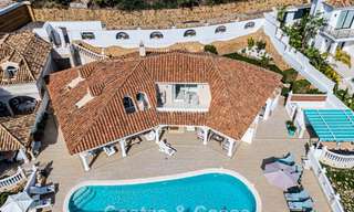 Classic Mediterranean villa for sale with panoramic sea views in an exclusive gated community in Marbella - Benahavis 774914 