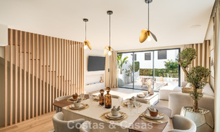 Luxurious renovated townhouse with sea views for sale, in a gated community on Marbella’s Golden Mile 774996 