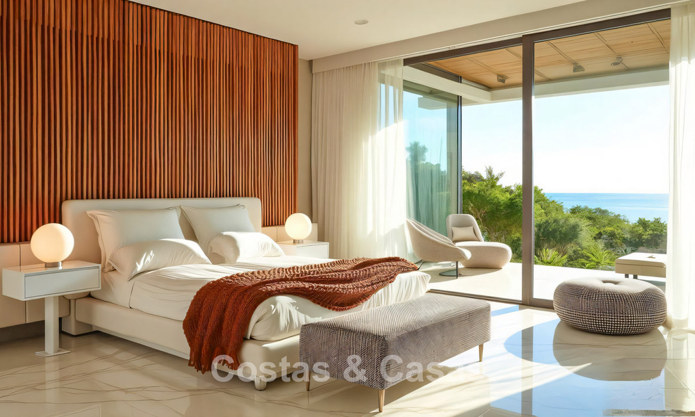 Ecological new build villa with sea views for sale in a quiet residential area in Benalmadena, Costa del Sol 774963