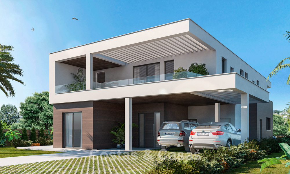 Luxurious, modern new build villa with panoramic sea views for sale, frontline golf in Mijas, Costa del Sol 775010