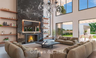 Luxurious, modern new build villa with panoramic sea views for sale, frontline golf in Mijas, Costa del Sol 775011 