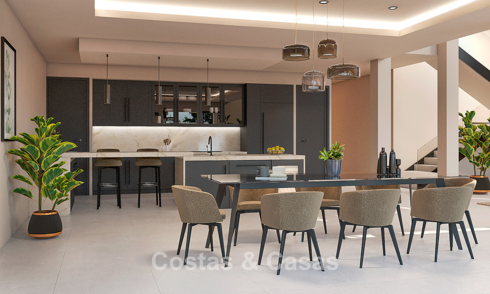 Luxurious, modern new build villa with panoramic sea views for sale, frontline golf in Mijas, Costa del Sol 775012