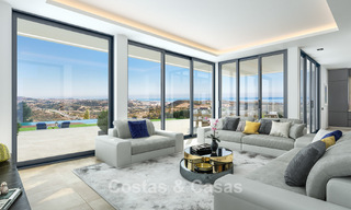 Luxurious, modern new build villa with panoramic sea views for sale, frontline golf in Mijas, Costa del Sol 775013 