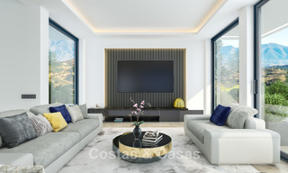 Luxurious, modern new build villa with panoramic sea views for sale, frontline golf in Mijas, Costa del Sol 775014 
