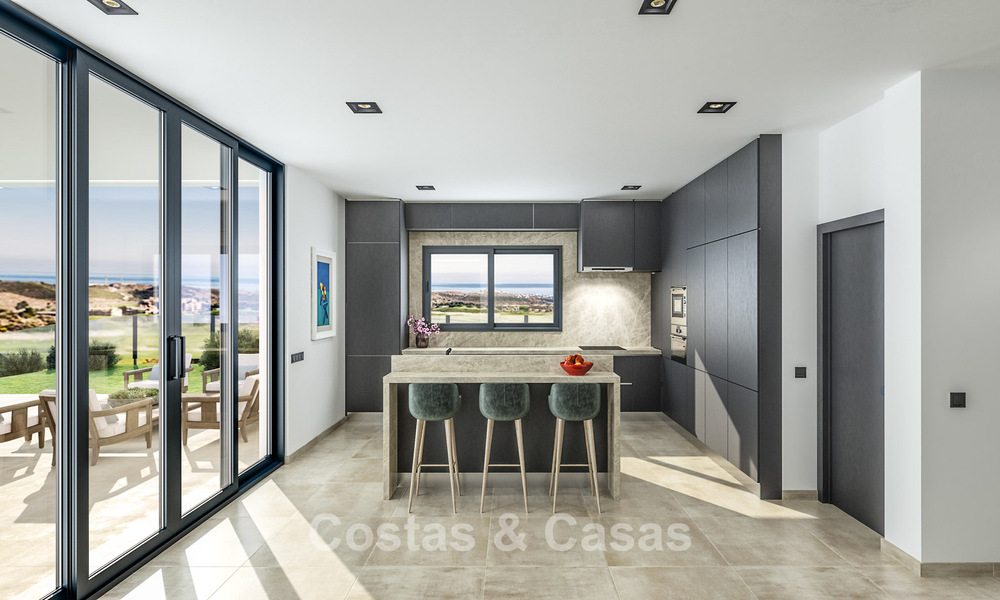 Luxurious, modern new build villa with panoramic sea views for sale, frontline golf in Mijas, Costa del Sol 775015