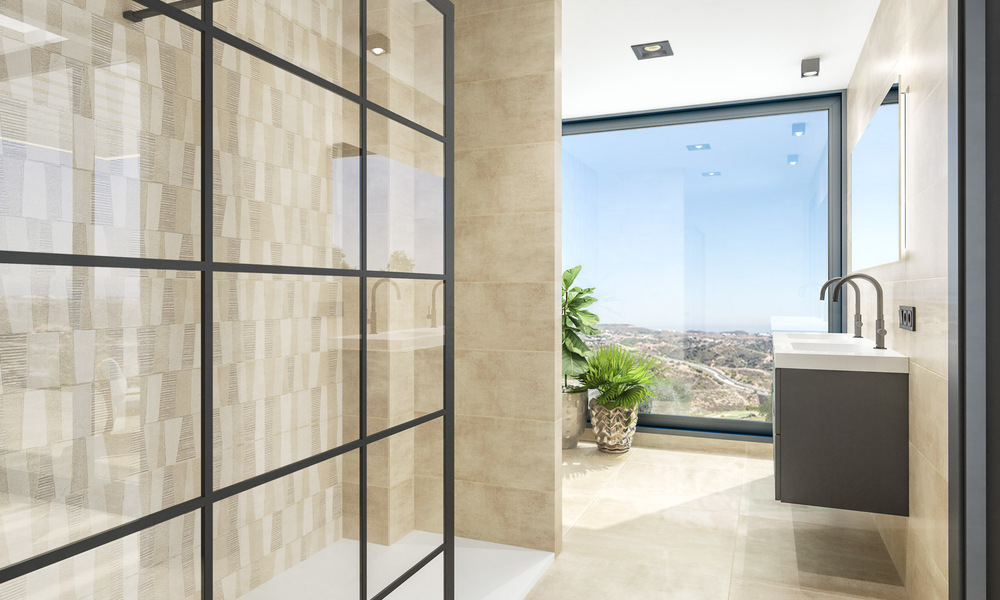 Luxurious, modern new build villa with panoramic sea views for sale, frontline golf in Mijas, Costa del Sol 775018