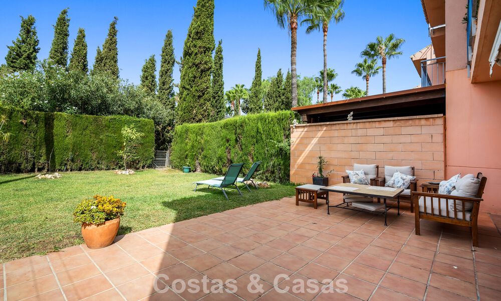 Spacious townhouse with private garden for sale, surrounded by golf courses in Nueva Andalucia, Marbella 775084