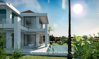 Off-plan new build villa for sale bordering the golf course in Mijas, Costa del Sol 775190 