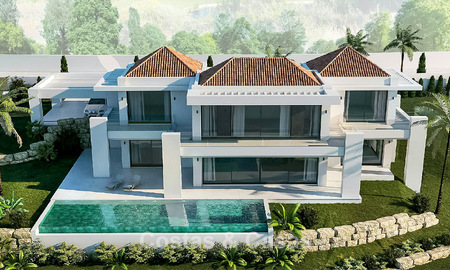 Off-plan new build villa for sale bordering the golf course in Mijas, Costa del Sol 775193