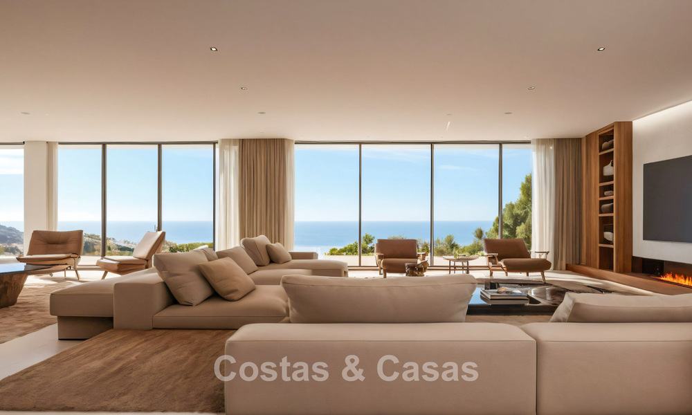 New build luxury villa with breathtaking sea views for sale in the hills of Mijas, Costa del Sol 775330