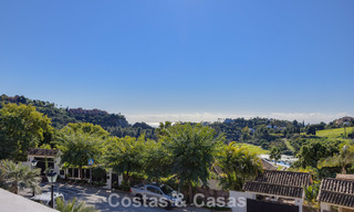 Spacious townhouse with beautiful golf and sea views for sale, in an exclusive golf urbanization in Benahavis - Marbella 775194 