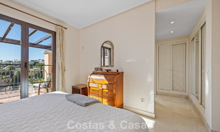 Spacious townhouse with beautiful golf and sea views for sale, in an exclusive golf urbanization in Benahavis - Marbella 775196 