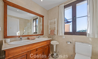 Spacious townhouse with beautiful golf and sea views for sale, in an exclusive golf urbanization in Benahavis - Marbella 775208 