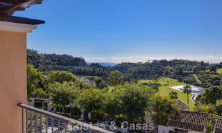 Spacious townhouse with beautiful golf and sea views for sale, in an exclusive golf urbanization in Benahavis - Marbella 775217 