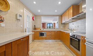 Spacious townhouse with beautiful golf and sea views for sale, in an exclusive golf urbanization in Benahavis - Marbella 775222 