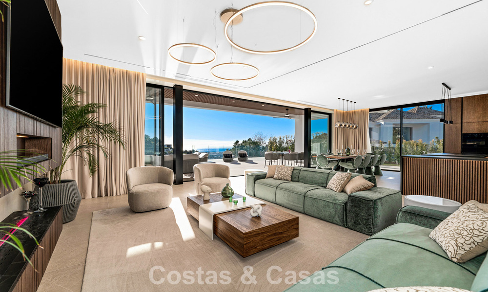 Sophisticated designer villa with stunning sea views for sale in El Madroñal, Benahavis - Marbella 796844