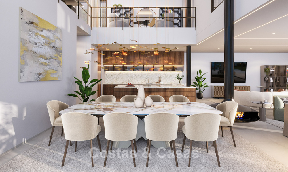 Impressive modern new build villa with breathtaking views for sale in exclusive El Madroñal, Benahavis - Marbella 775278