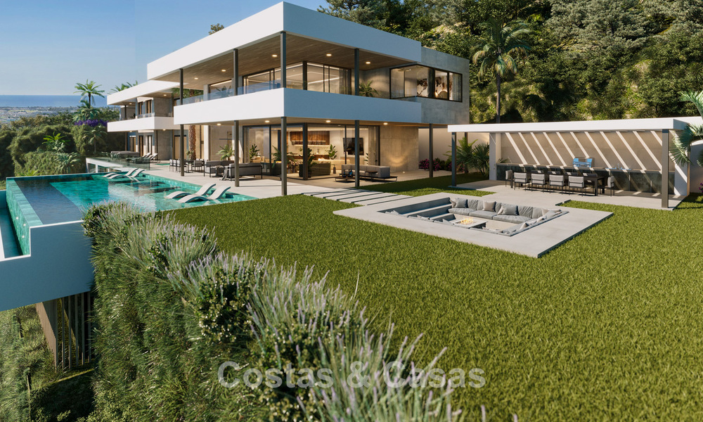 Impressive modern new build villa with breathtaking views for sale in exclusive El Madroñal, Benahavis - Marbella 775283