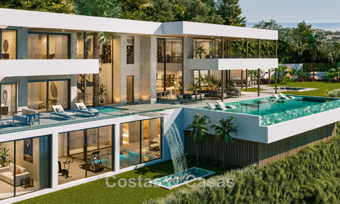 Impressive modern new build villa with breathtaking views for sale in exclusive El Madroñal, Benahavis - Marbella 775285