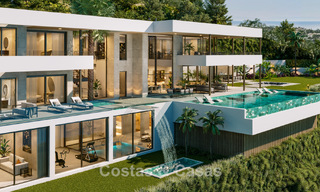 Impressive modern new build villa with breathtaking views for sale in exclusive El Madroñal, Benahavis - Marbella 775285 