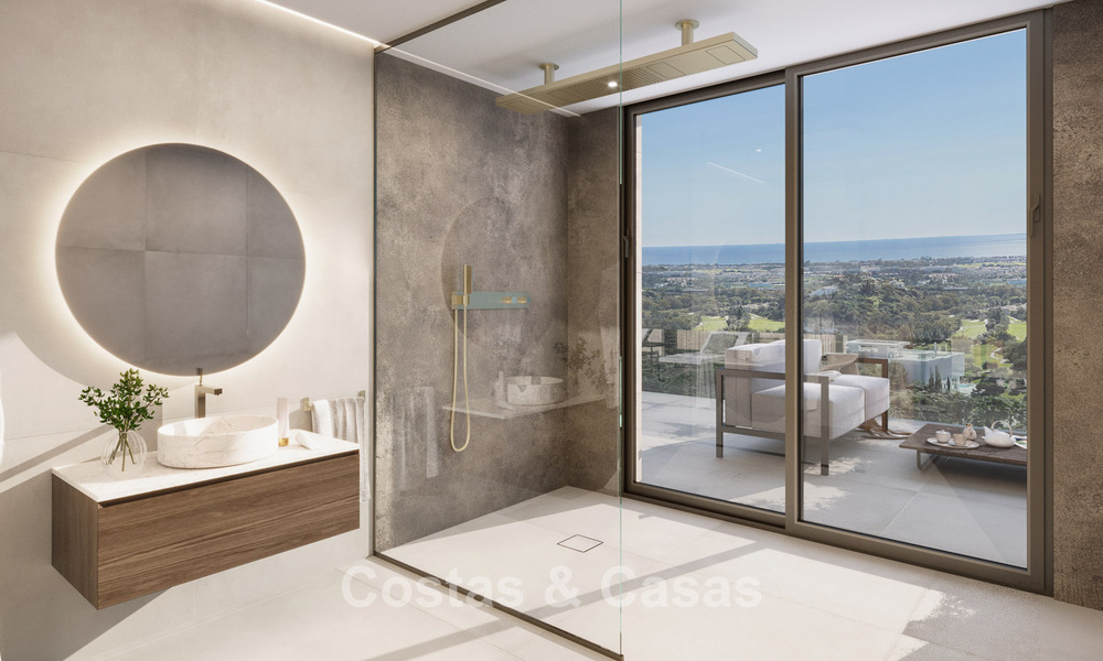 Impressive modern new build villa with breathtaking views for sale in exclusive El Madroñal, Benahavis - Marbella 775287