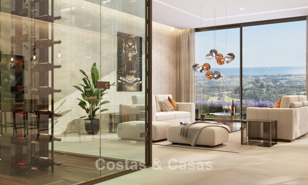 Impressive modern new build villa with breathtaking views for sale in exclusive El Madroñal, Benahavis - Marbella 775292