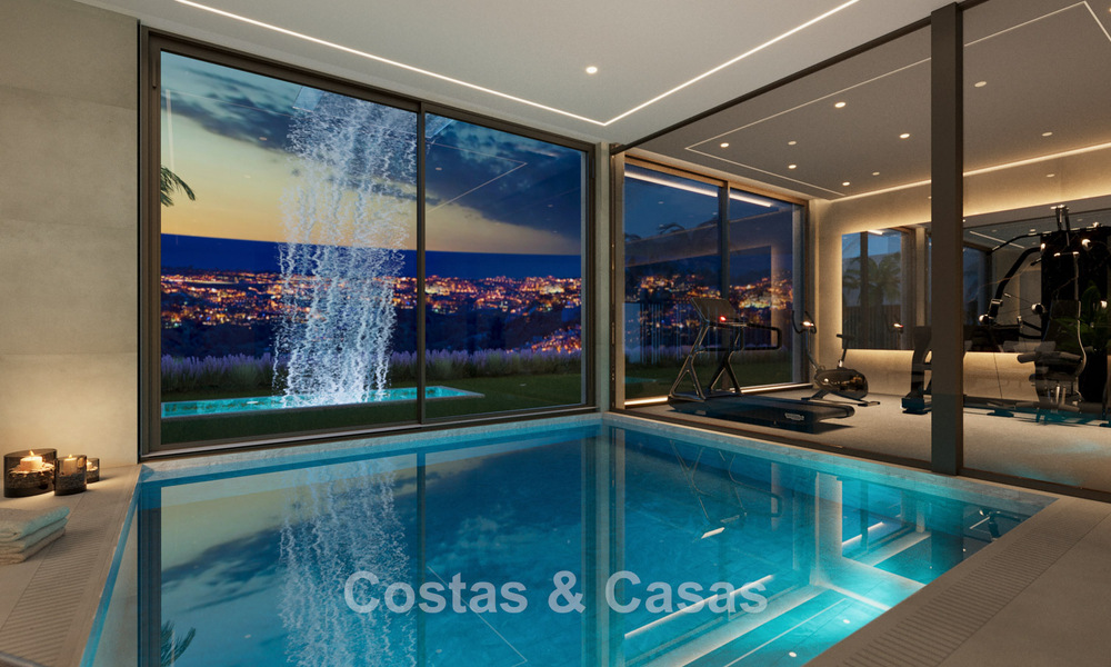 Impressive modern new build villa with breathtaking views for sale in exclusive El Madroñal, Benahavis - Marbella 775295