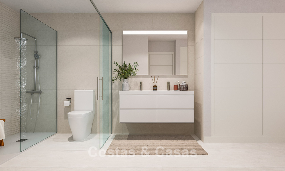 Modern new build apartments for sale close to the beach and with sea views in Estepona West 775329