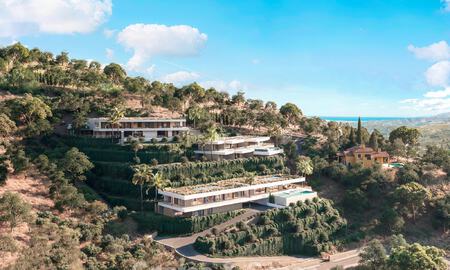 Leading designer villa for sale, surrounded by lush greenery, in a prestigious gated community in Benahavis - Marbella 775386