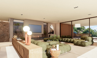 Leading designer villa for sale, surrounded by lush greenery, in a prestigious gated community in Benahavis - Marbella 775387 