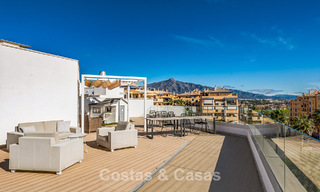 Beachside, contemporary penthouse with large solarium for sale in a modern complex in San Pedro, Marbella 775809 