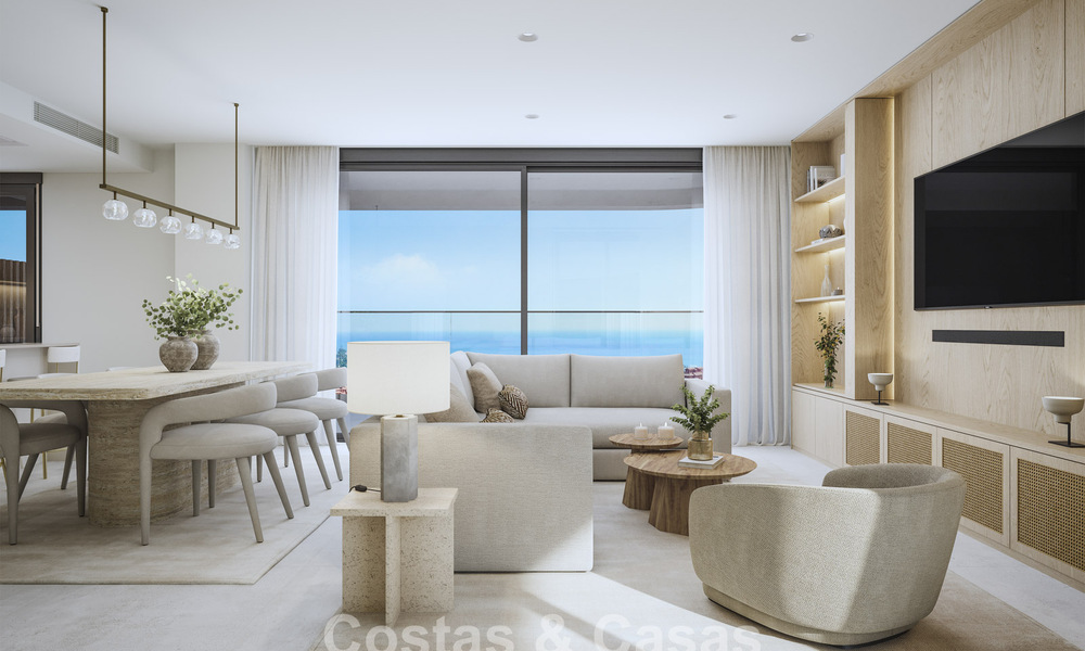 New on the market. Sustainable new build apartments with sea views for sale at walking distance in West Estepona 775817