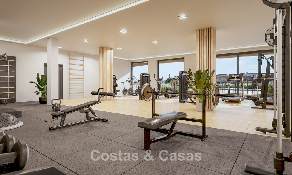 New on the market. Sustainable new build apartments with sea views for sale at walking distance in West Estepona 775823
