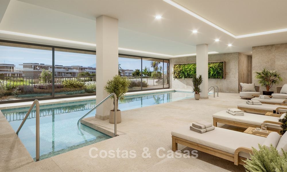 New on the market. Sustainable new build apartments with sea views for sale at walking distance in West Estepona 775824