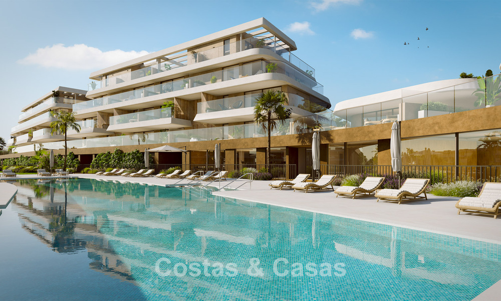New on the market. Sustainable new build apartments with sea views for sale at walking distance in West Estepona 775825