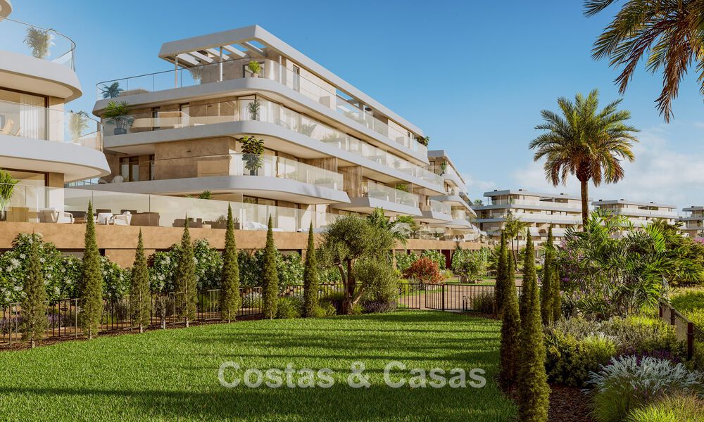 New on the market. Sustainable new build apartments with sea views for sale at walking distance in West Estepona 775826