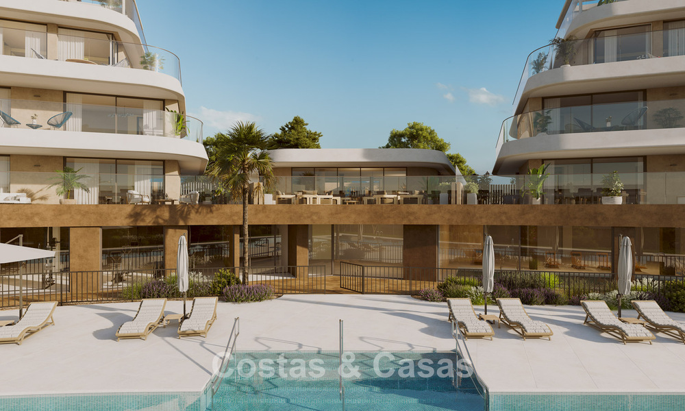 New on the market. Sustainable new build apartments with sea views for sale at walking distance in West Estepona 775831