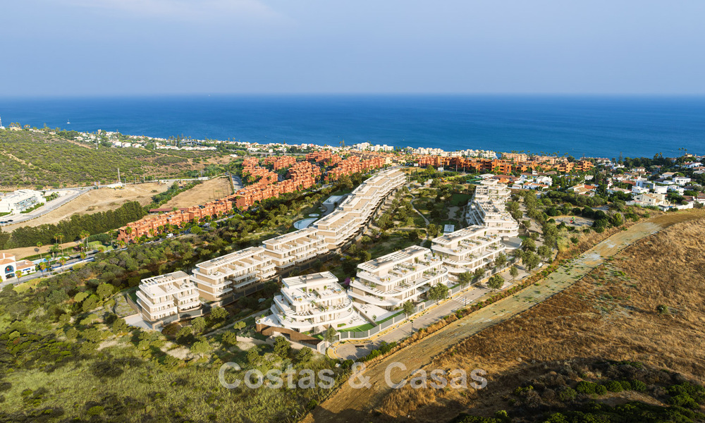 New on the market. Sustainable new build apartments with sea views for sale at walking distance in West Estepona 775836