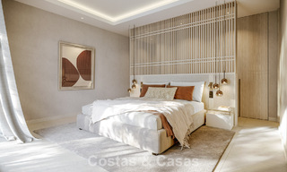 New, large designer apartments with golf and sea views in an avant-garde architectural style for sale in Marbella East 776196 
