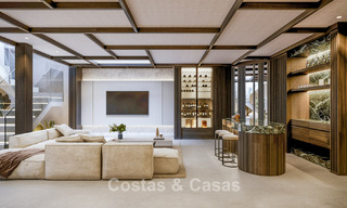 New, large designer apartments with golf and sea views in an avant-garde architectural style for sale in Marbella East 776198 