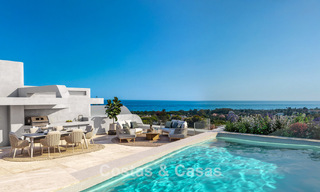 New, large designer apartments with golf and sea views in an avant-garde architectural style for sale in Marbella East 776200 
