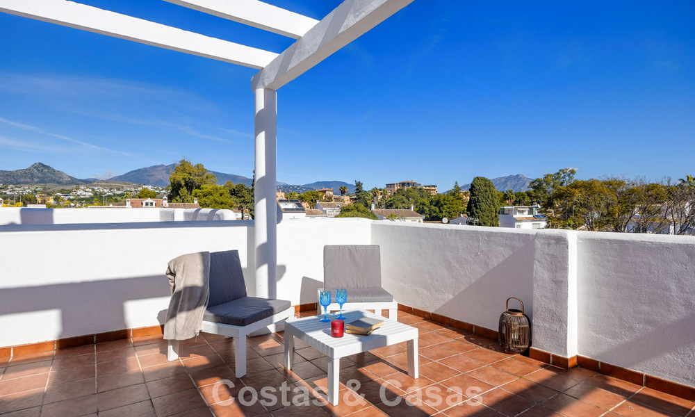 Spacious townhouse for sale in a beachfront complex on the New Golden Mile between Marbella and Estepona 776023