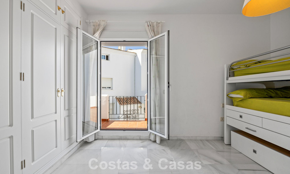 Spacious townhouse for sale in a beachfront complex on the New Golden Mile between Marbella and Estepona 776037
